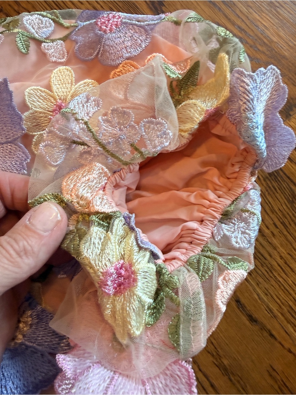 NWOT small VIci Floral Embroidered Pink Puff-short Sleeve Women's short dress - Picture 8 of 11